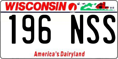 WI license plate 196NSS