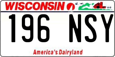 WI license plate 196NSY