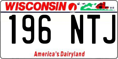 WI license plate 196NTJ