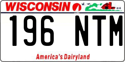 WI license plate 196NTM