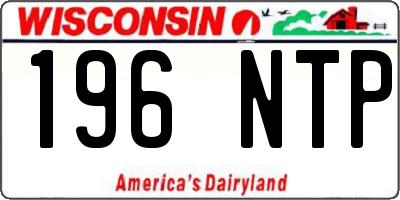 WI license plate 196NTP