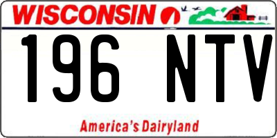 WI license plate 196NTV