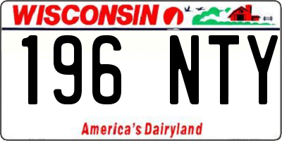 WI license plate 196NTY