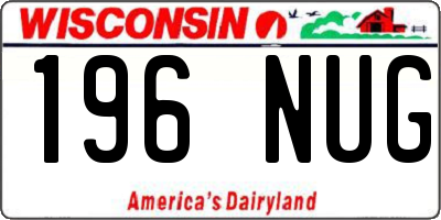 WI license plate 196NUG