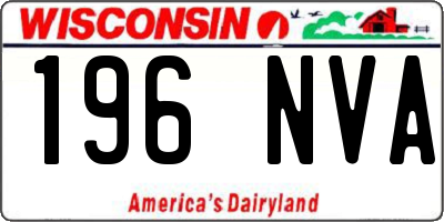 WI license plate 196NVA