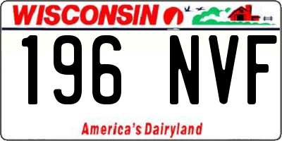 WI license plate 196NVF