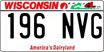 WI license plate 196NVG