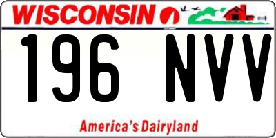WI license plate 196NVV