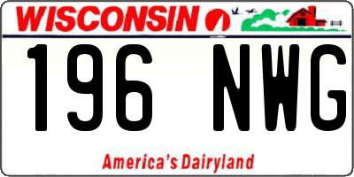 WI license plate 196NWG