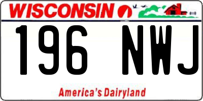 WI license plate 196NWJ