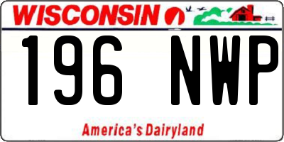 WI license plate 196NWP