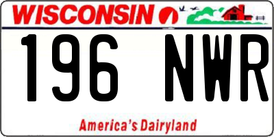 WI license plate 196NWR