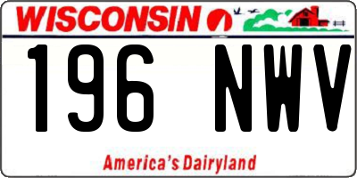 WI license plate 196NWV