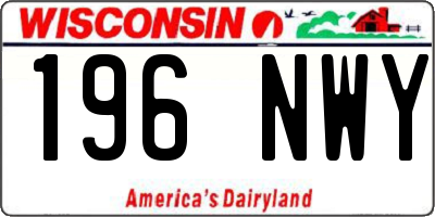 WI license plate 196NWY