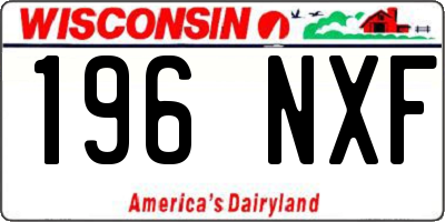 WI license plate 196NXF