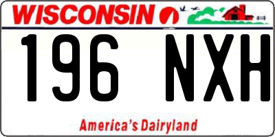 WI license plate 196NXH