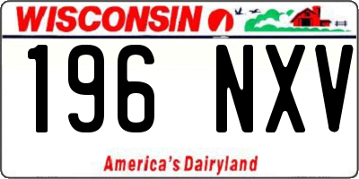 WI license plate 196NXV
