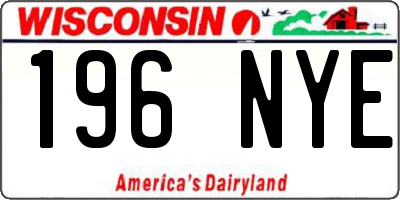 WI license plate 196NYE