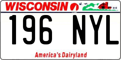 WI license plate 196NYL