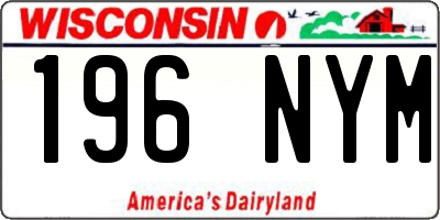 WI license plate 196NYM