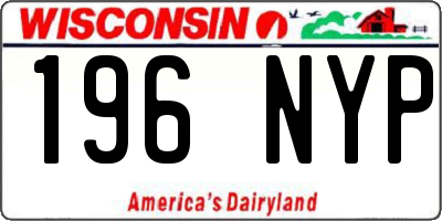 WI license plate 196NYP