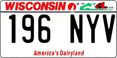 WI license plate 196NYV