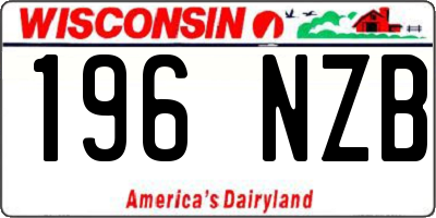 WI license plate 196NZB