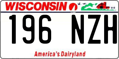 WI license plate 196NZH