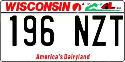 WI license plate 196NZT