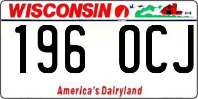 WI license plate 196OCJ