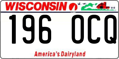 WI license plate 196OCQ
