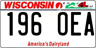 WI license plate 196OEA