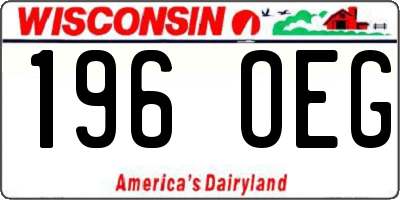 WI license plate 196OEG