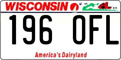 WI license plate 196OFL