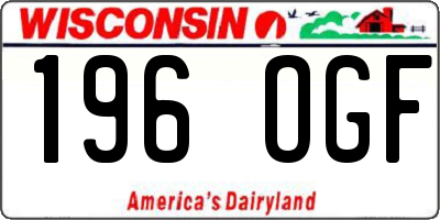WI license plate 196OGF