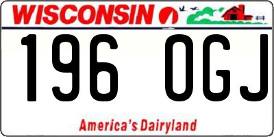 WI license plate 196OGJ
