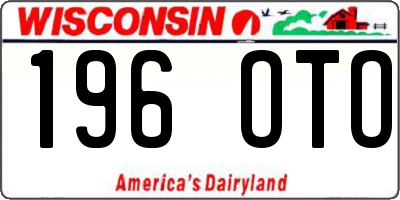 WI license plate 196OTO