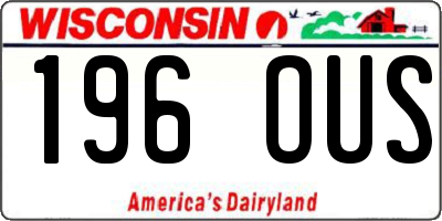 WI license plate 196OUS
