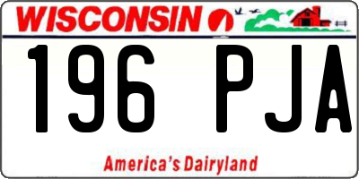 WI license plate 196PJA