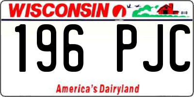 WI license plate 196PJC