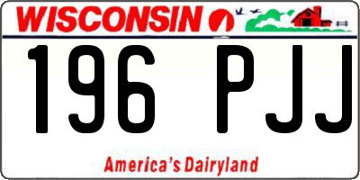 WI license plate 196PJJ