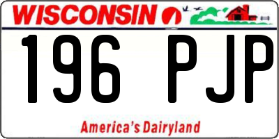 WI license plate 196PJP