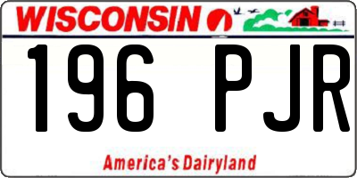 WI license plate 196PJR