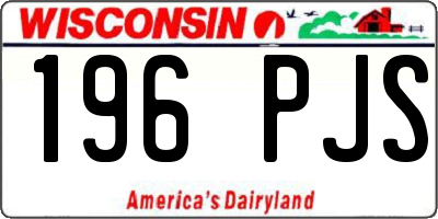 WI license plate 196PJS