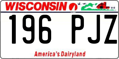 WI license plate 196PJZ