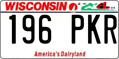 WI license plate 196PKR