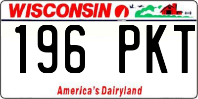WI license plate 196PKT
