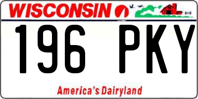 WI license plate 196PKY