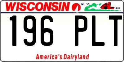 WI license plate 196PLT