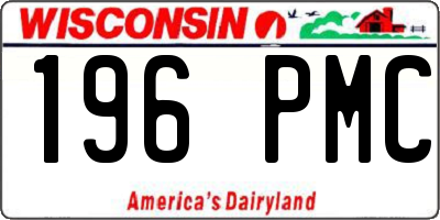 WI license plate 196PMC